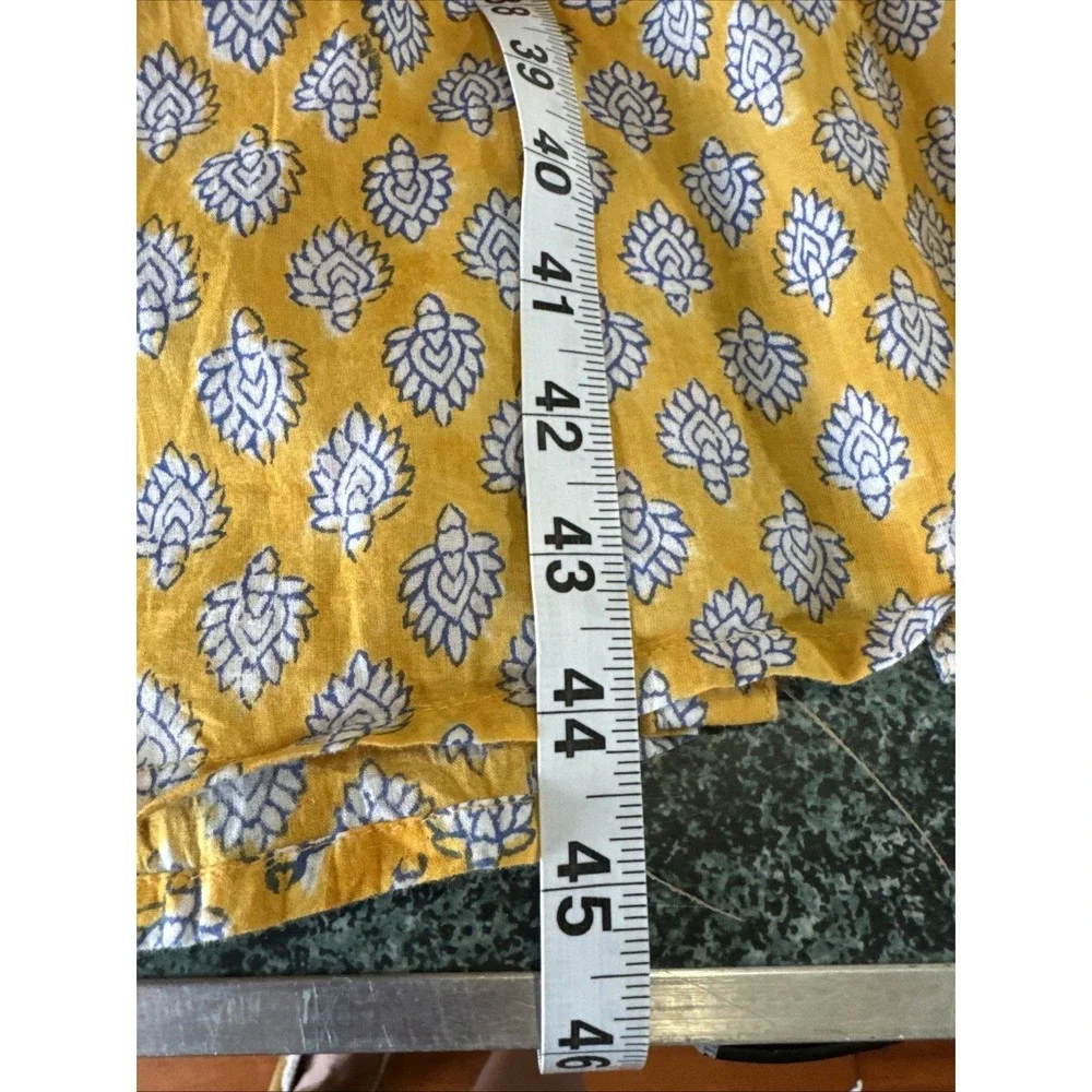 Emerson Fry India Collection Hand Block Printed Button Front Maxi Dress M/L??